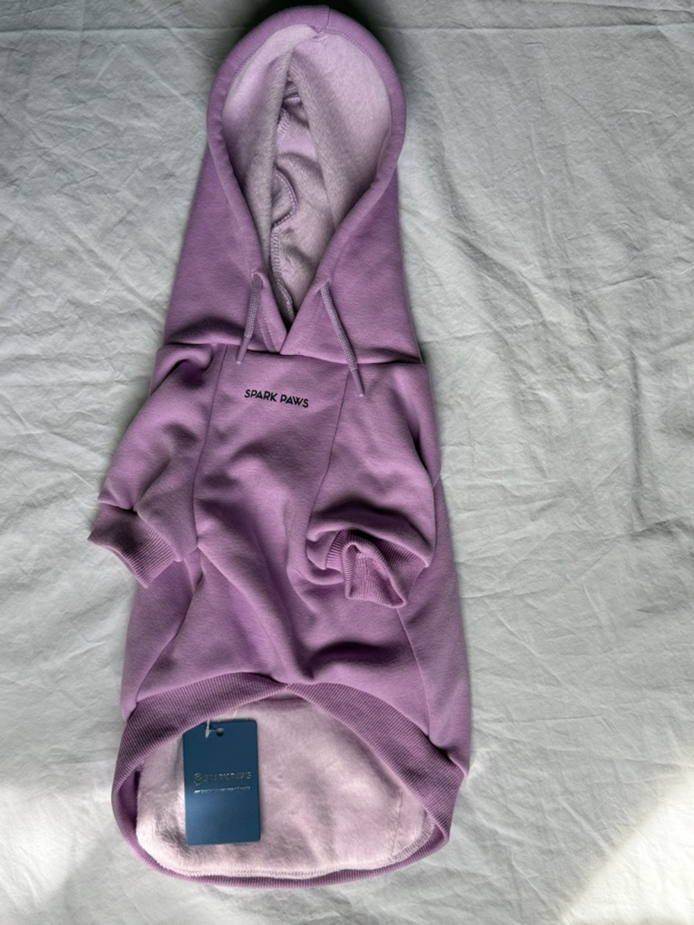 NWT Spark Paws Lilac Dog Hoodie